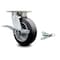 Service Caster 6 Inch Kingpinless Rubber on Aluminum Wheel Caster with Brake and Swivel Lock SCC-KP30S620-RAR-SLB-BSL - alternate 1